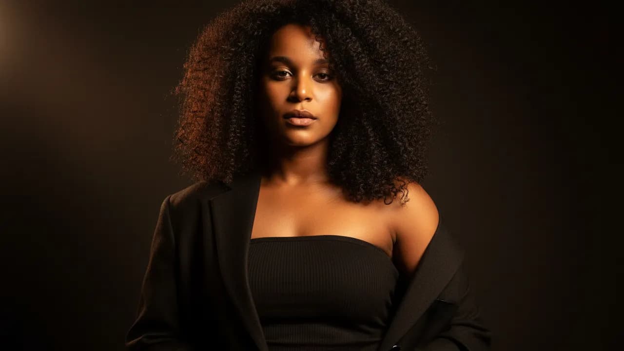 Cinematic Editorial Glamour Close-Up Portrait Template