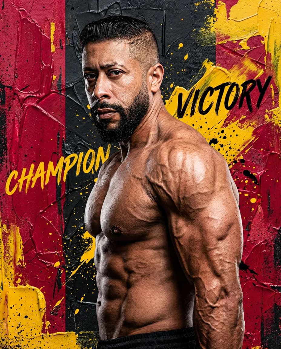 Dynamic Grunge Sports Celebration Poster Template