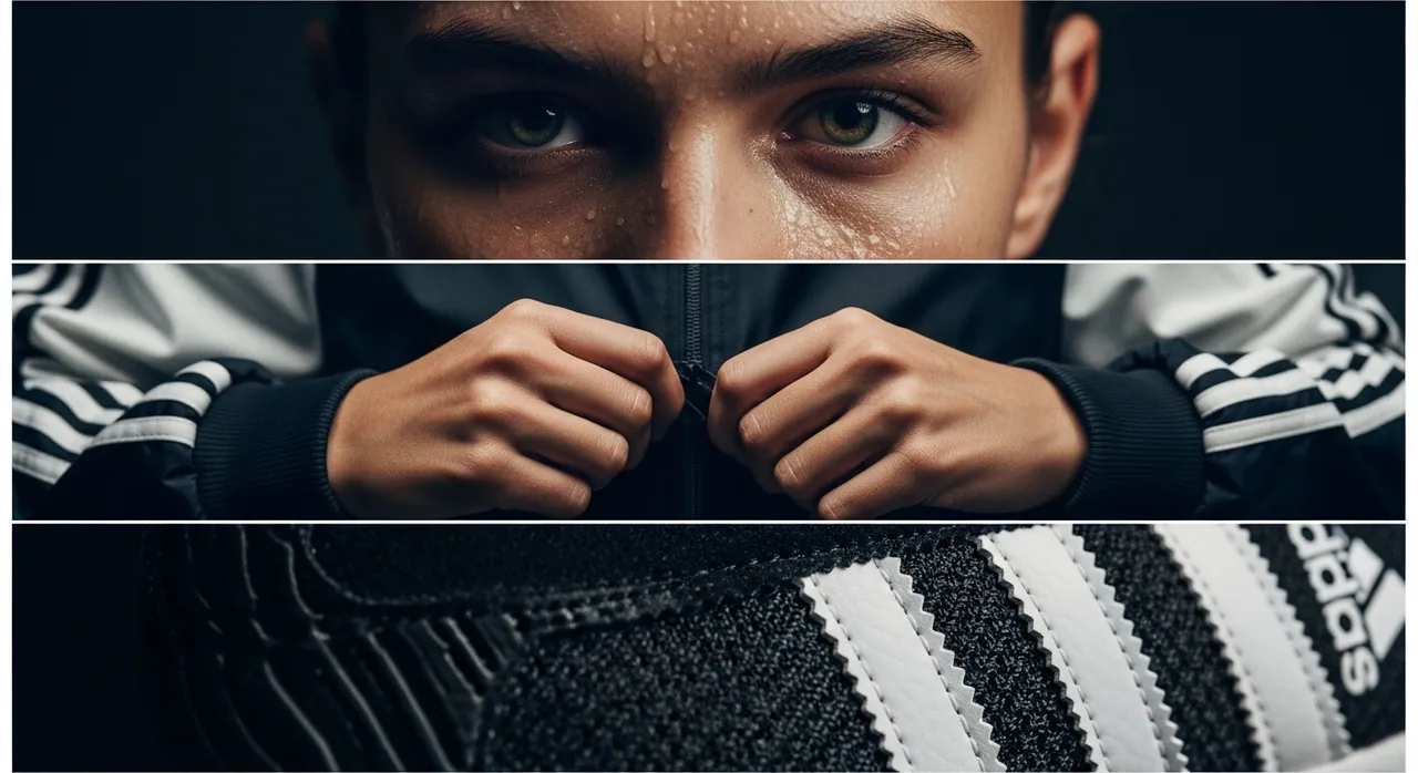 Adidas High-End Editorial Fashion Triptych Campaign Template