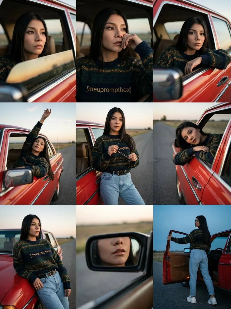 Cinematic Retro Fashion Editorial Collage