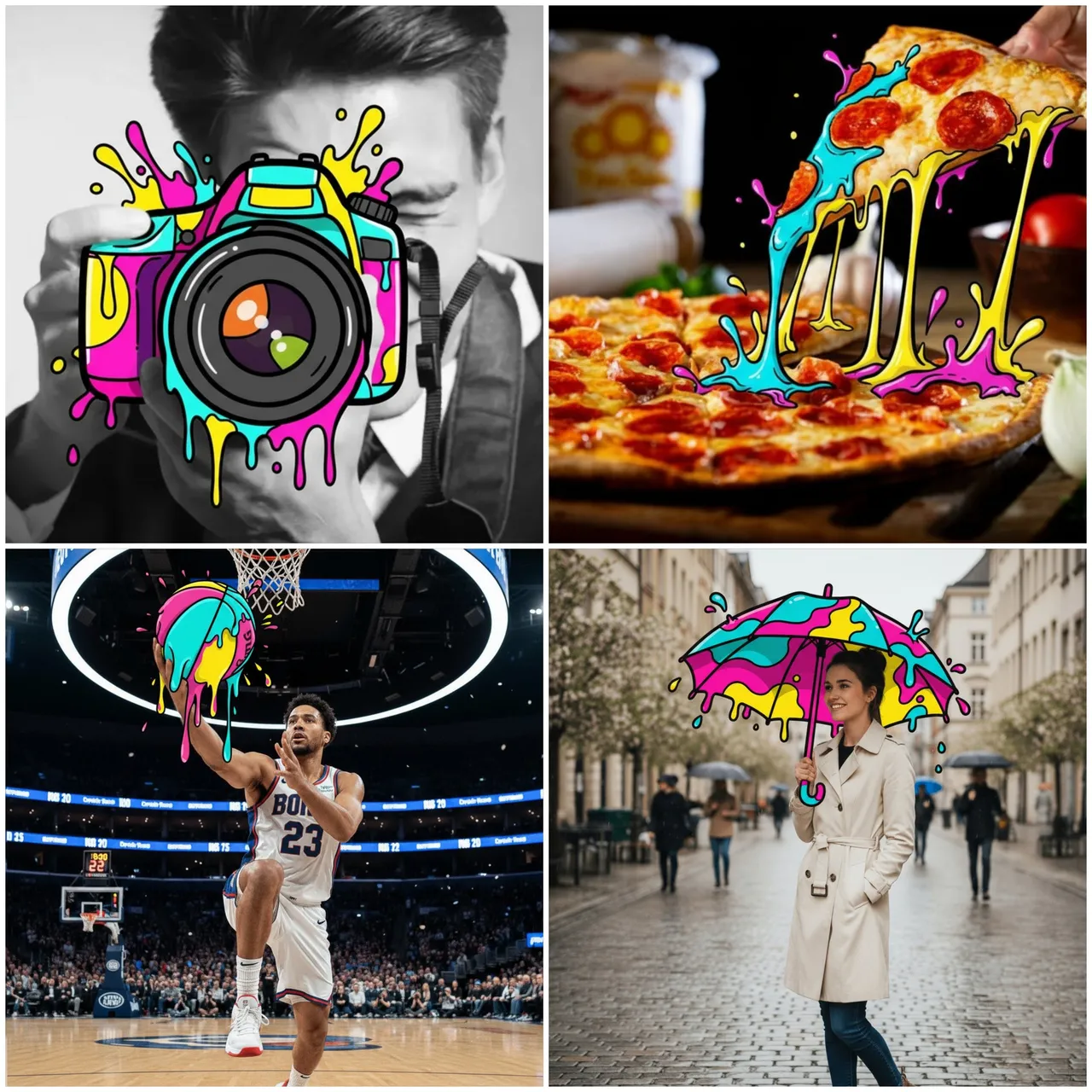 Pop-Art Cartoon Object Transformation