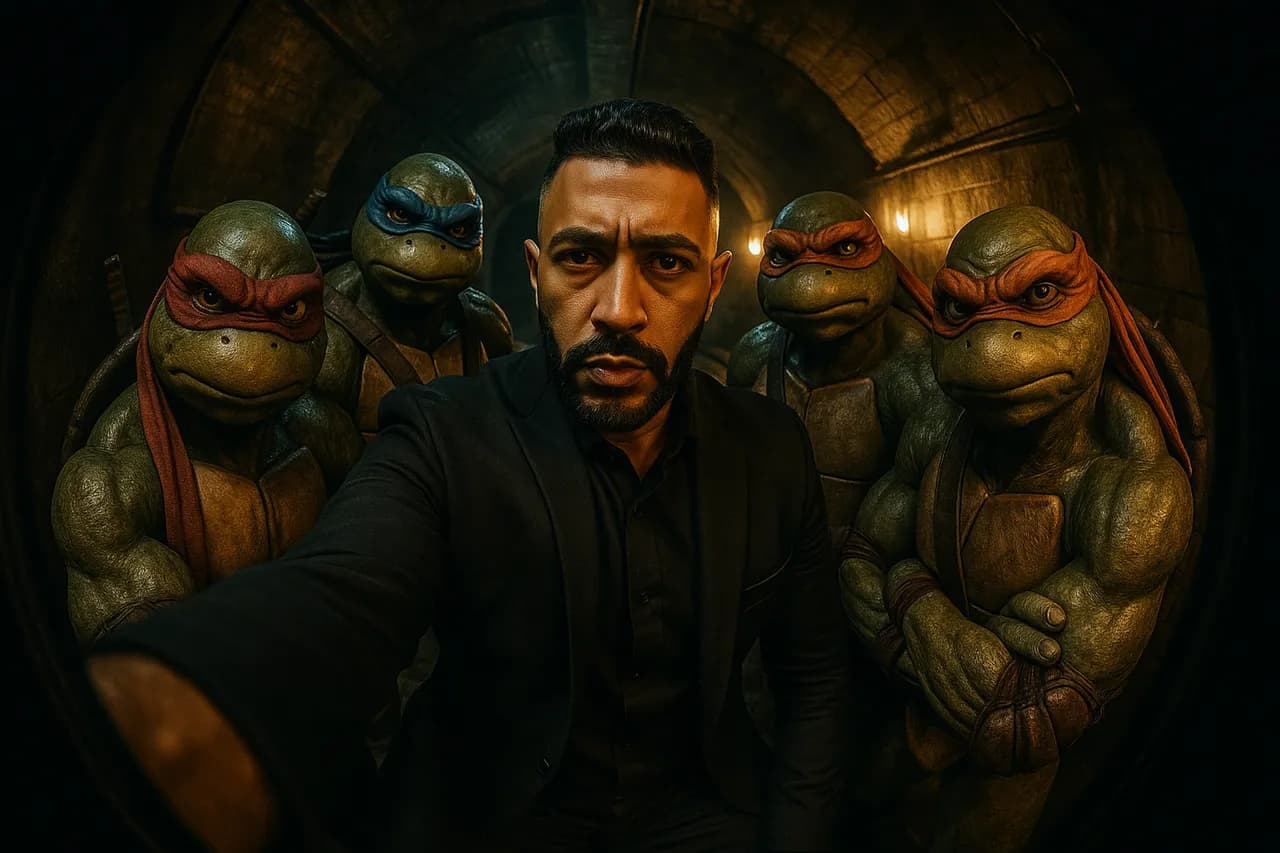 Ultra-Realistic Fisheye Selfie with TMNT