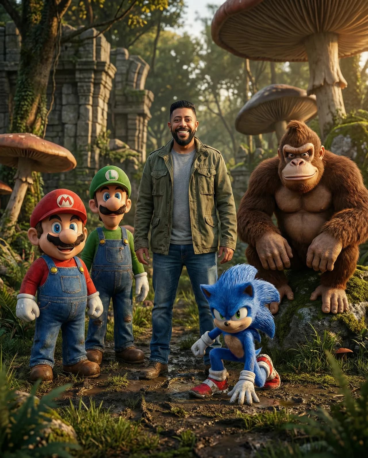 Hyper-Realistic Golden Hour Fantasy Group