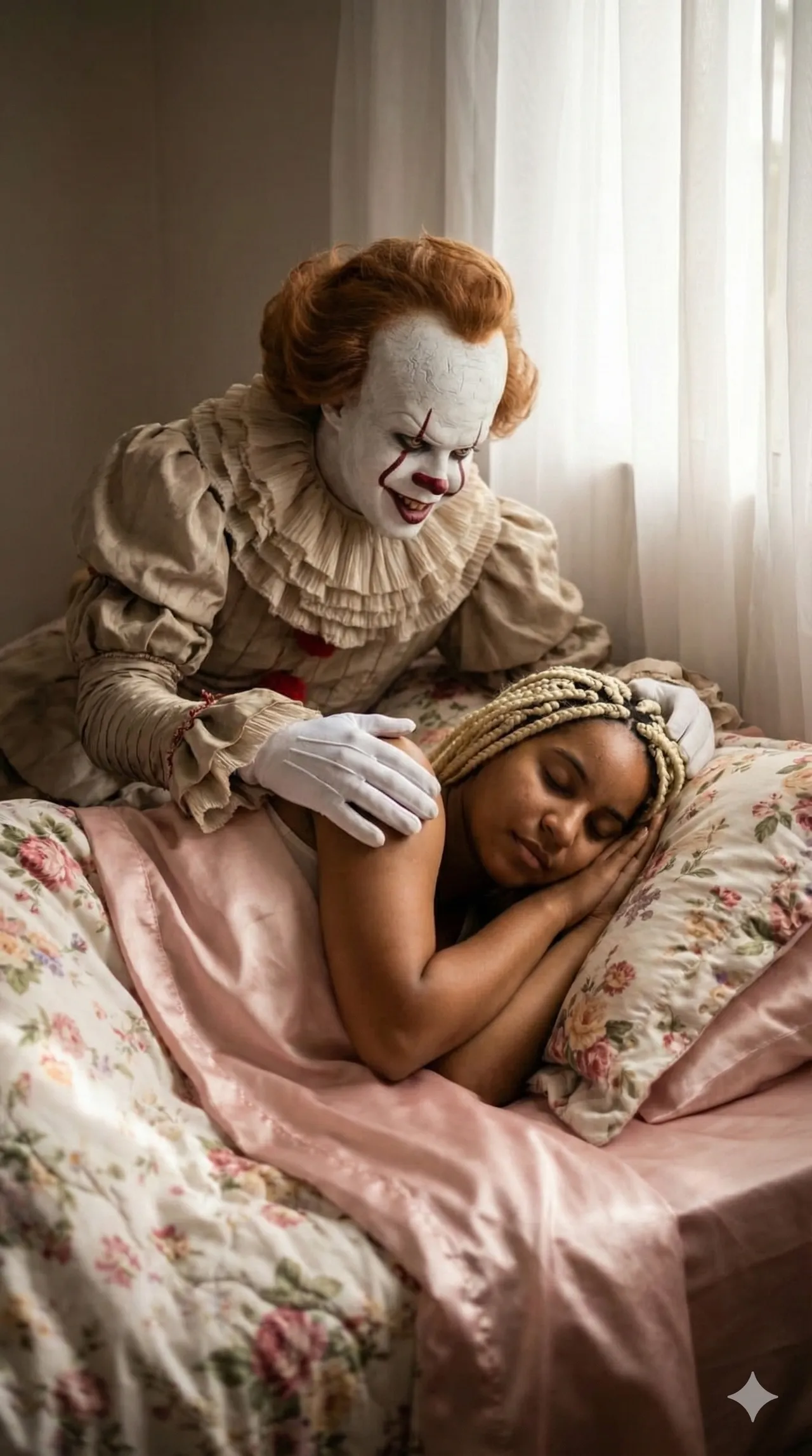 Cinematic Cozy Horror Contrast