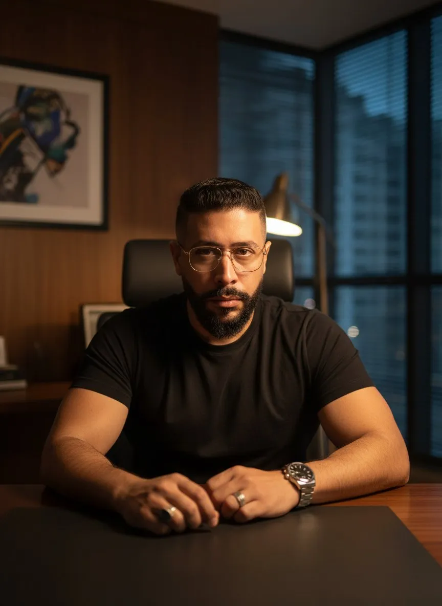 Moody Entrepreneur Portrait with Luxury Aesthetic