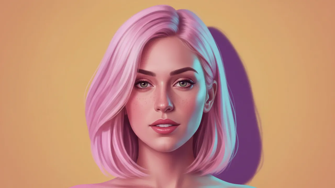 Ethereal Pastel Digital Painting Portrait Template