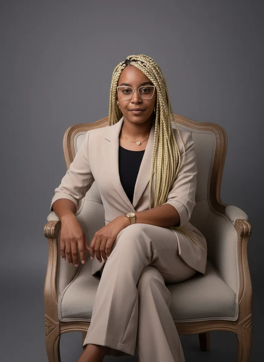 Elegant Studio Full-Body Portrait