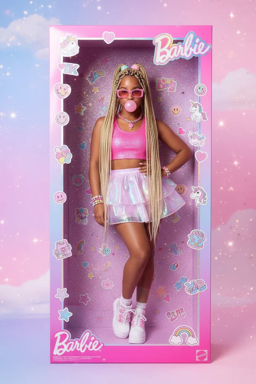 Barbiecore Dreambox — Vibrant Y2K Editorial Portrait