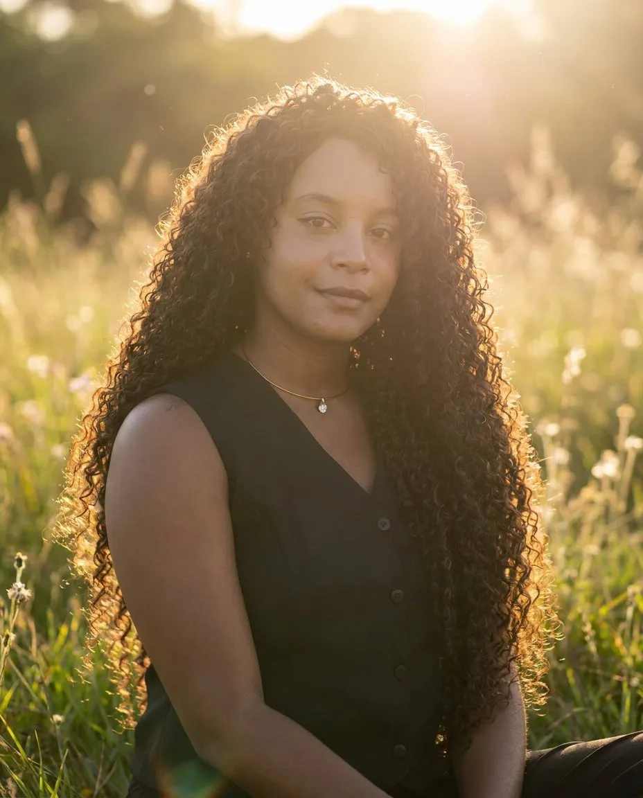 Cinematic Golden Hour Portrait with Warm Backlight Aesthetic