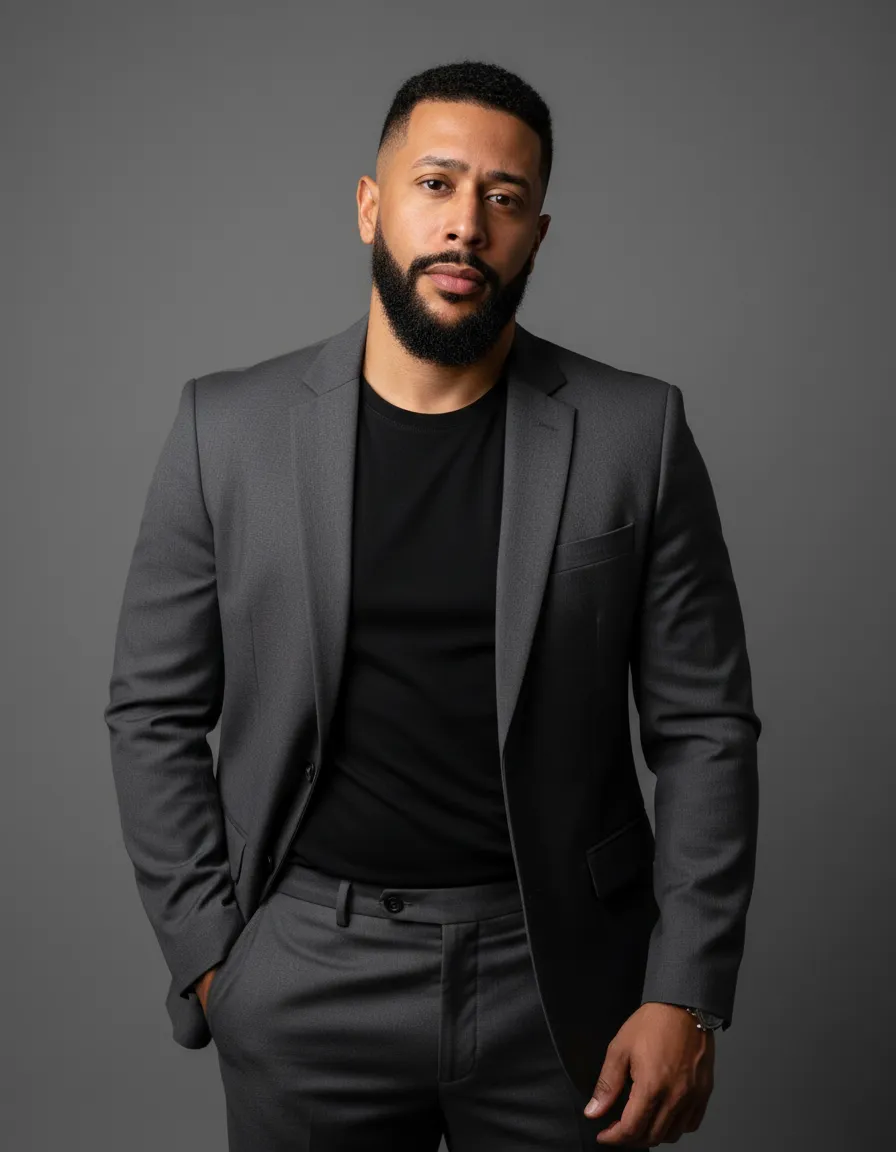 Elegant Studio Portrait of a Confident Man