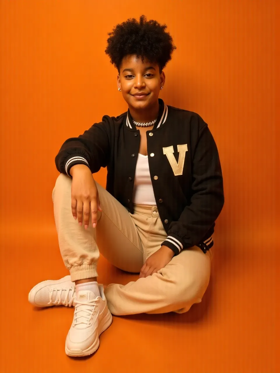 Confident Studio Portrait of a Stylish Woman