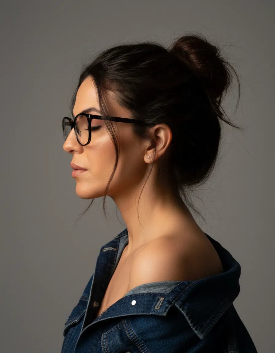 Cinematic Golden Hour Profile Portrait 3:4