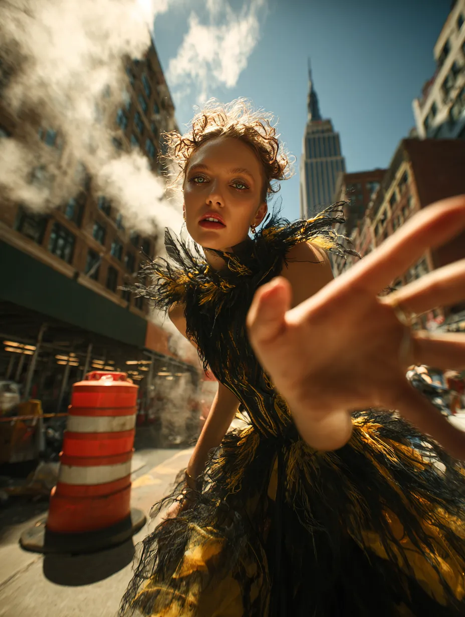 Ultra-Realistic Low-Angle Urban Fashion Editorial Template