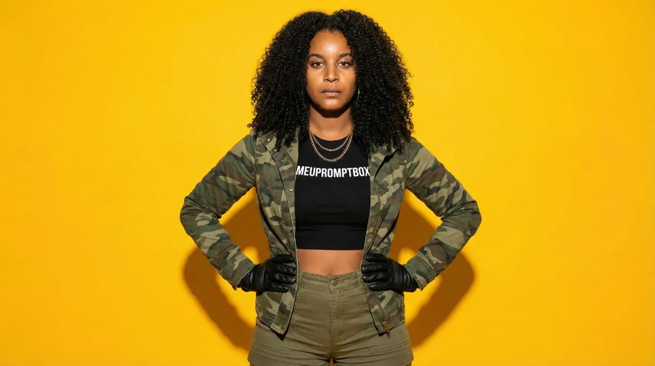 Studio Editorial Portrait — Vibrant Yellow Streetwear Aesthetic