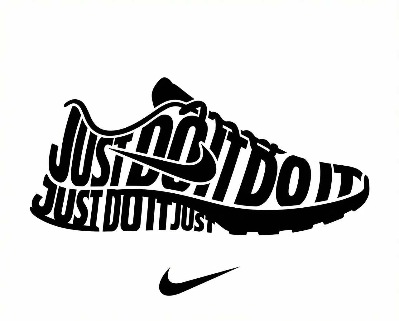 Nike Typographic Illustration – Just Do It Object Shape