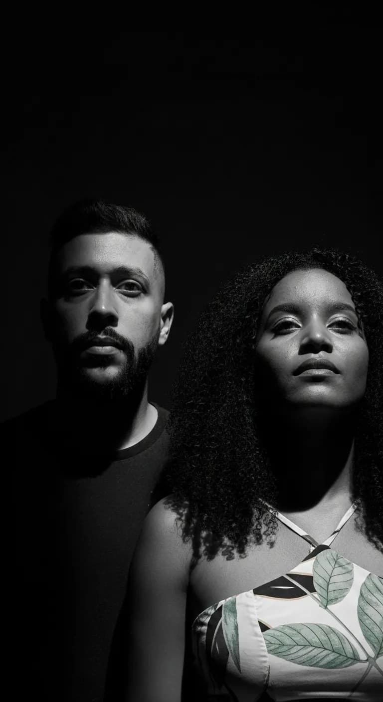 Moody Low-Key Diagonal Light Portrait