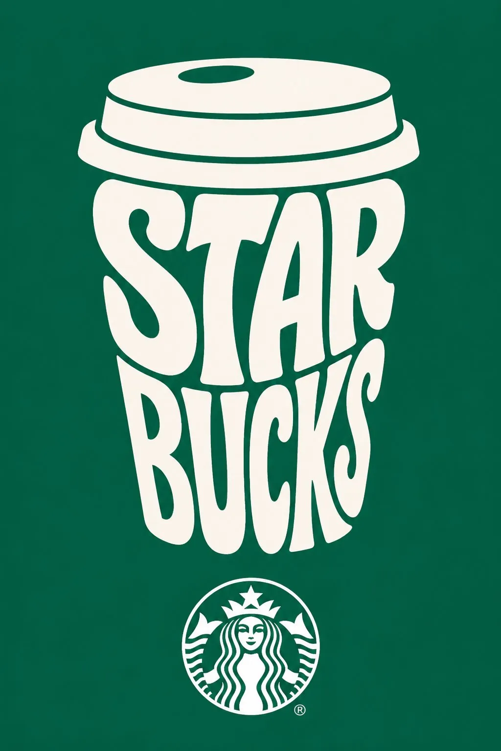 Bold Typographic Logo Illustration with Contrasting Background - Imagem 1