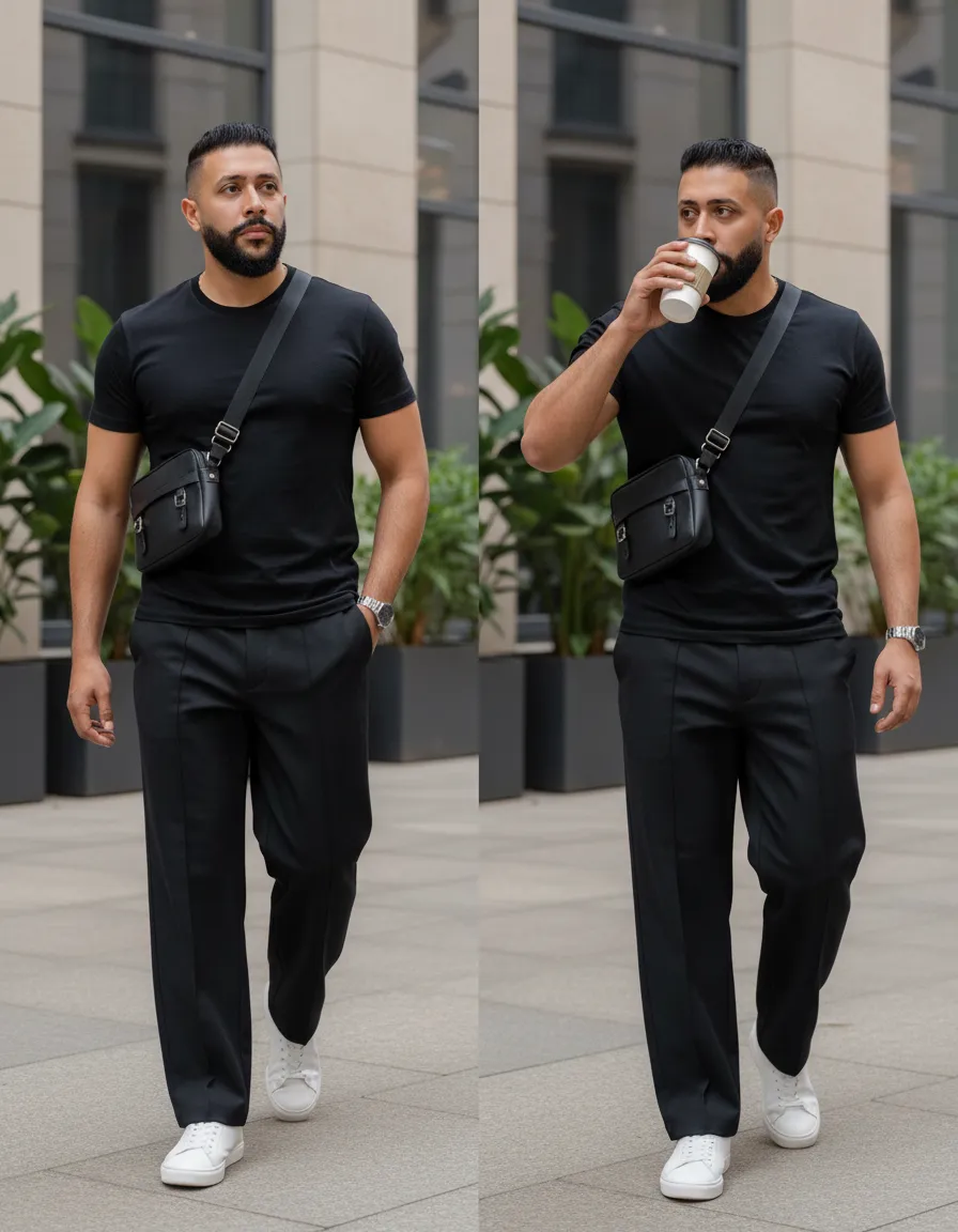 64K Split-Frame Ultra-Hyperrealistic Street Style Editorial