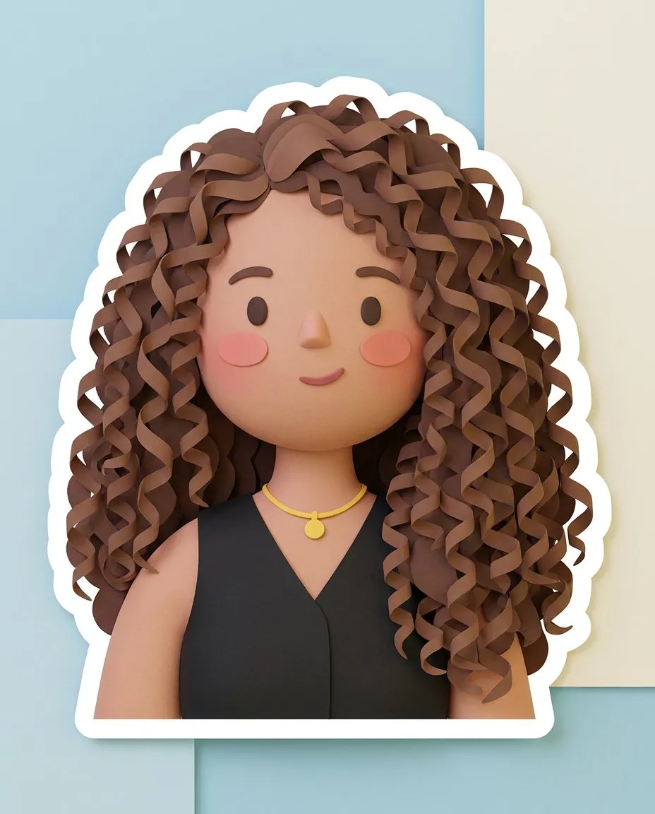 Charming 3D Paper-Cut Illustration — Pastel Minimalist Sticker Aesthetic