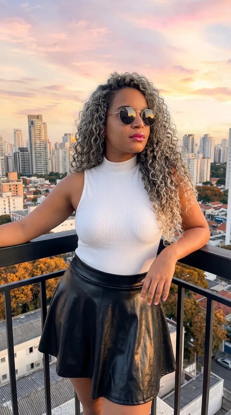 Sunset Rooftop Fashion Portrait Template