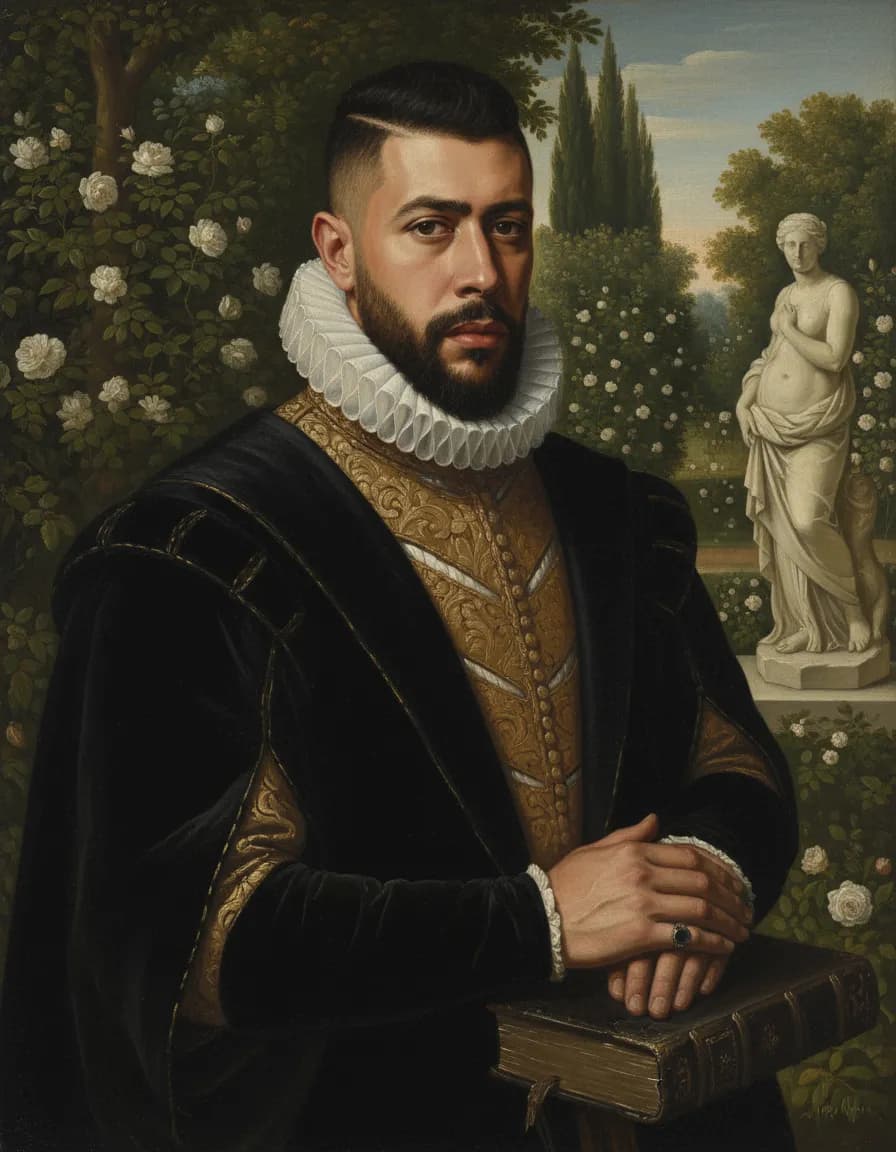 Regal Renaissance Portrait in 8K