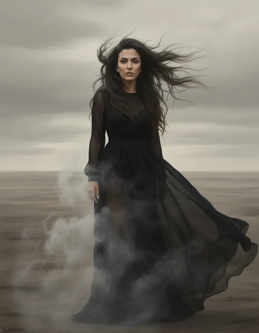 Surreal Windblown Gothic Fine-Art Portrait