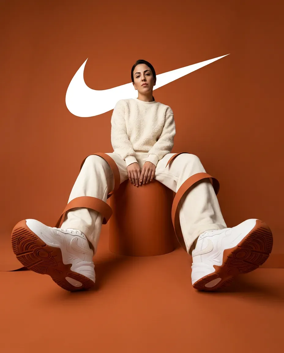 Ultra-Wide Fashion Studio Portrait with Dramatic Forced Perspective