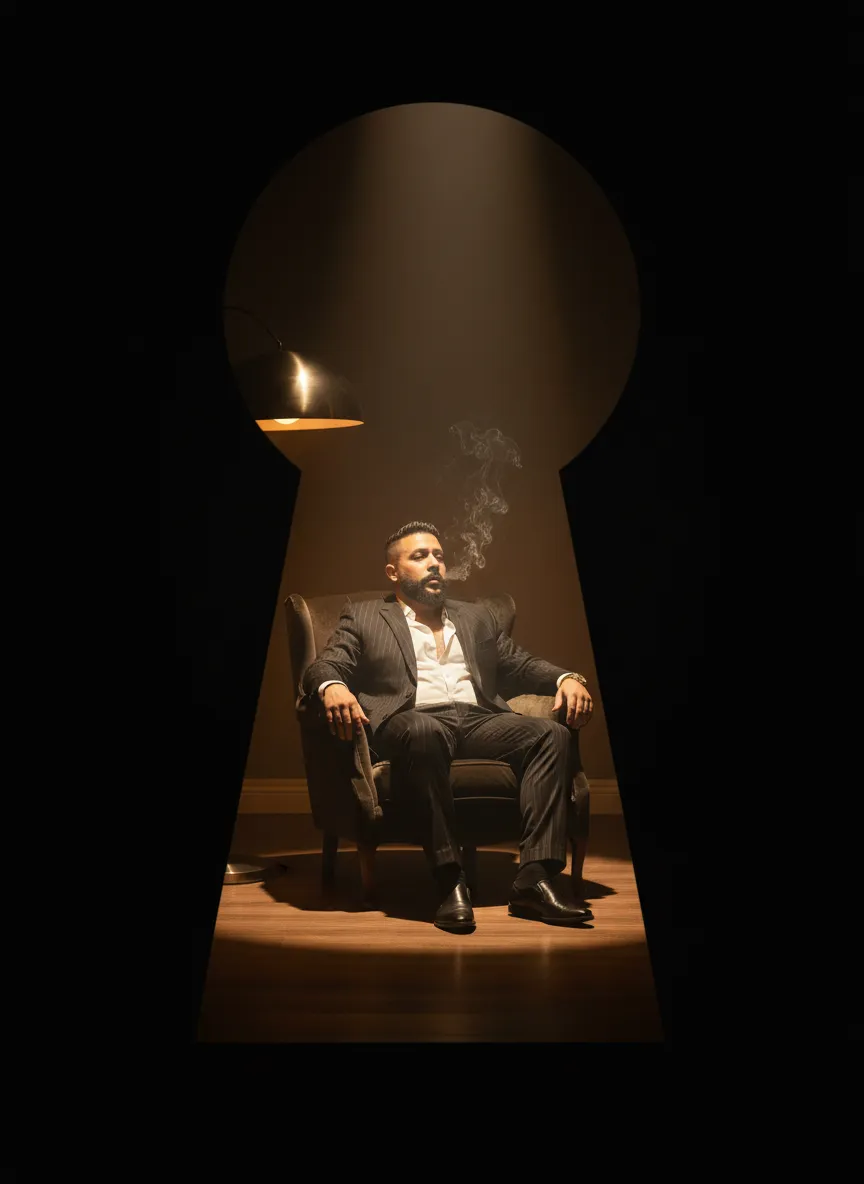 Keyhole Noir Cinematic Portrait