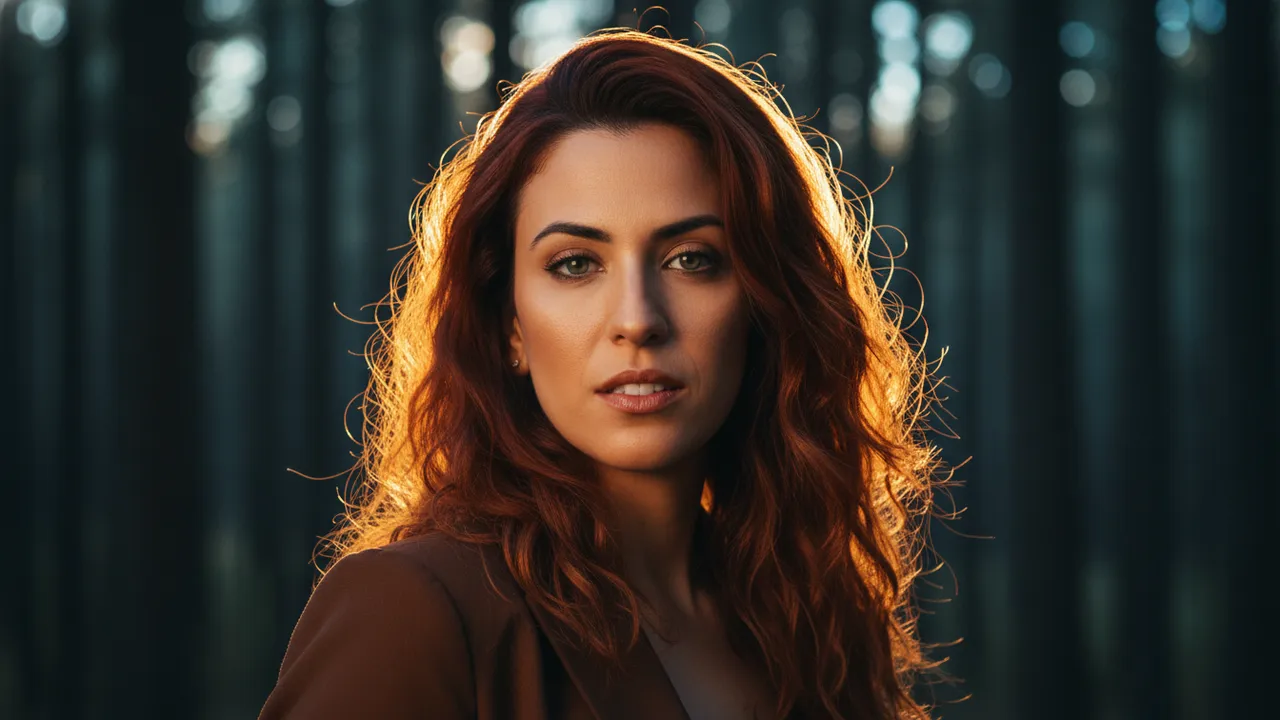 Cinematic Golden-Hour Forest Rim-Light Portrait