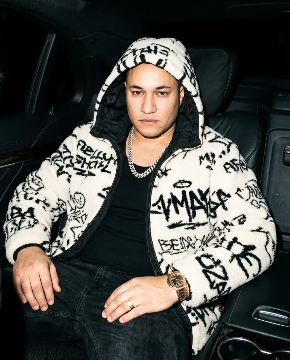 Hyper-Realistic Flash Portrait in Luxury Car, Gritty Editorial