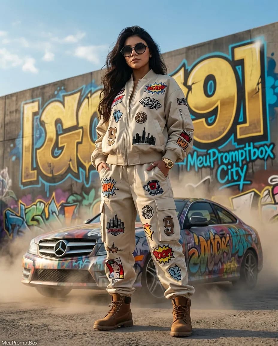 Cinematic Urban Streetwear Editorial Portrait in 8K Photography