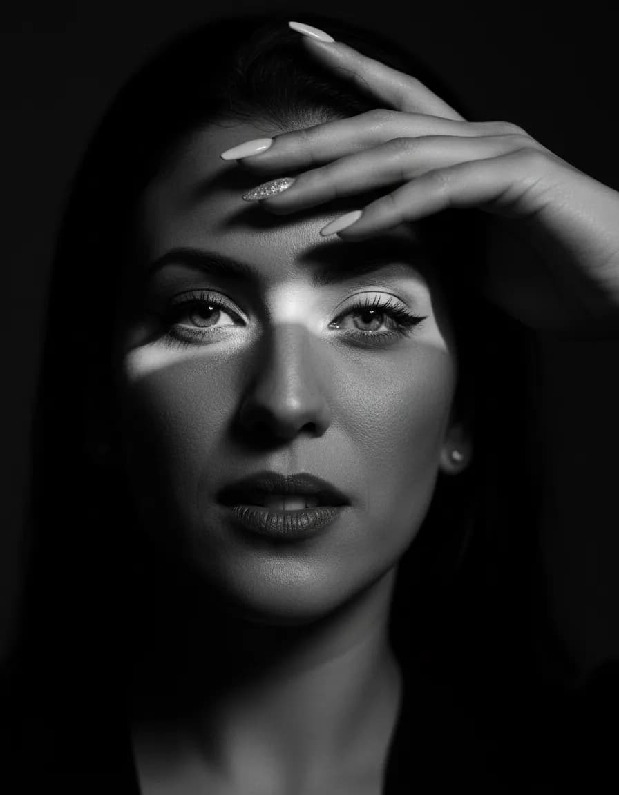 Modern Film Noir Cinematic Close-Up Portrait Template