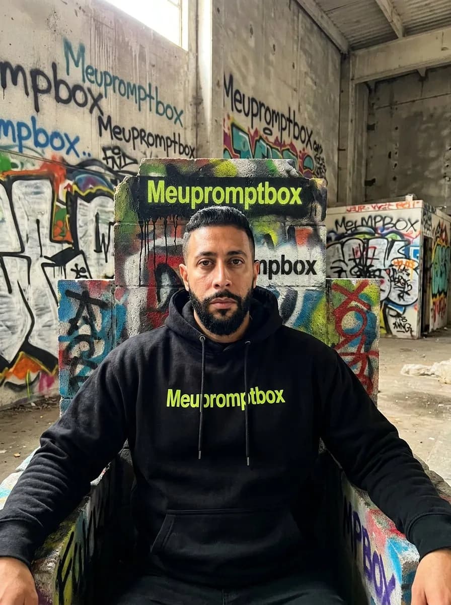 Ultra-Realistic Urban Throne Portrait — Gritty Streetwear Editorial