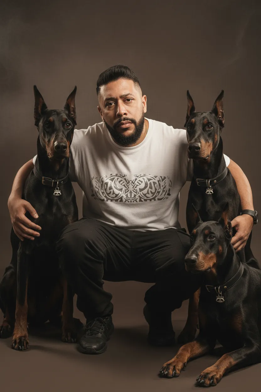Tribal Loyalty — Cinematic Doberman Studio Portrait