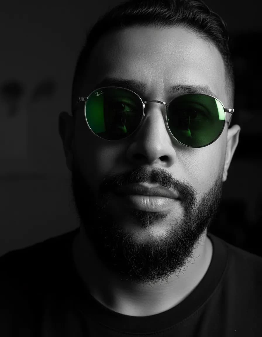 Chiaroscuro Rebel Close-Up Portrait