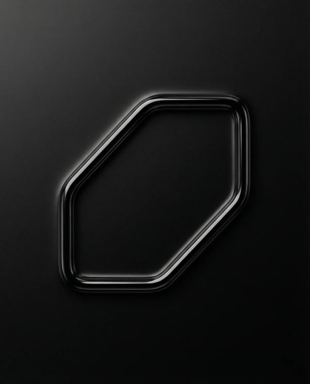 Minimalist 3D Embossed Glossy Brand Contour Render