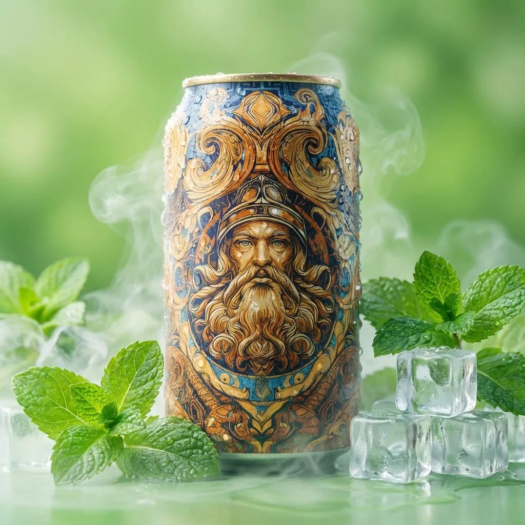 Cinematic Refreshing Soda Can Product Photography with Mint