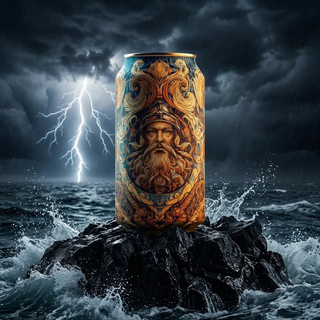 Cinematic Hyper-Realistic Energy Drink Product Photography