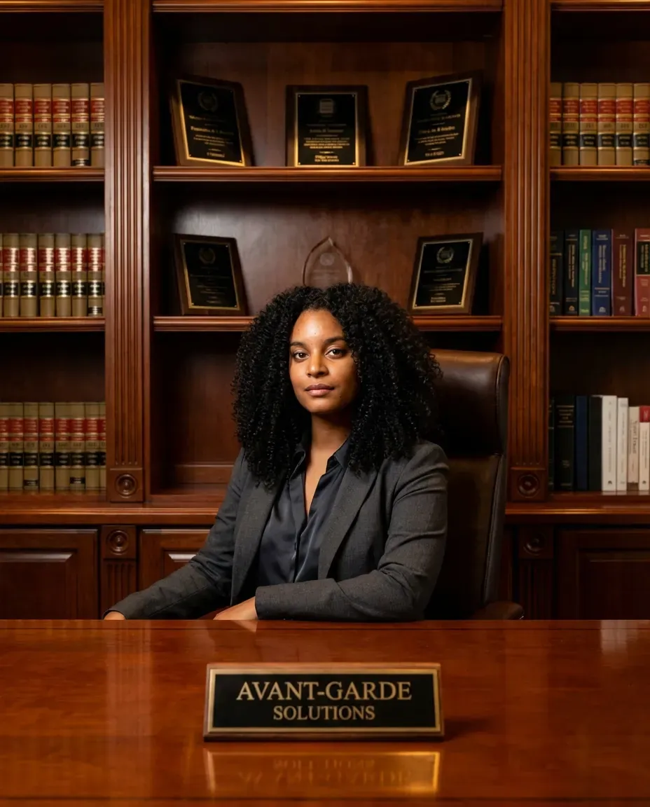 Executive Leadership Portrait — Warm Library Office Photography