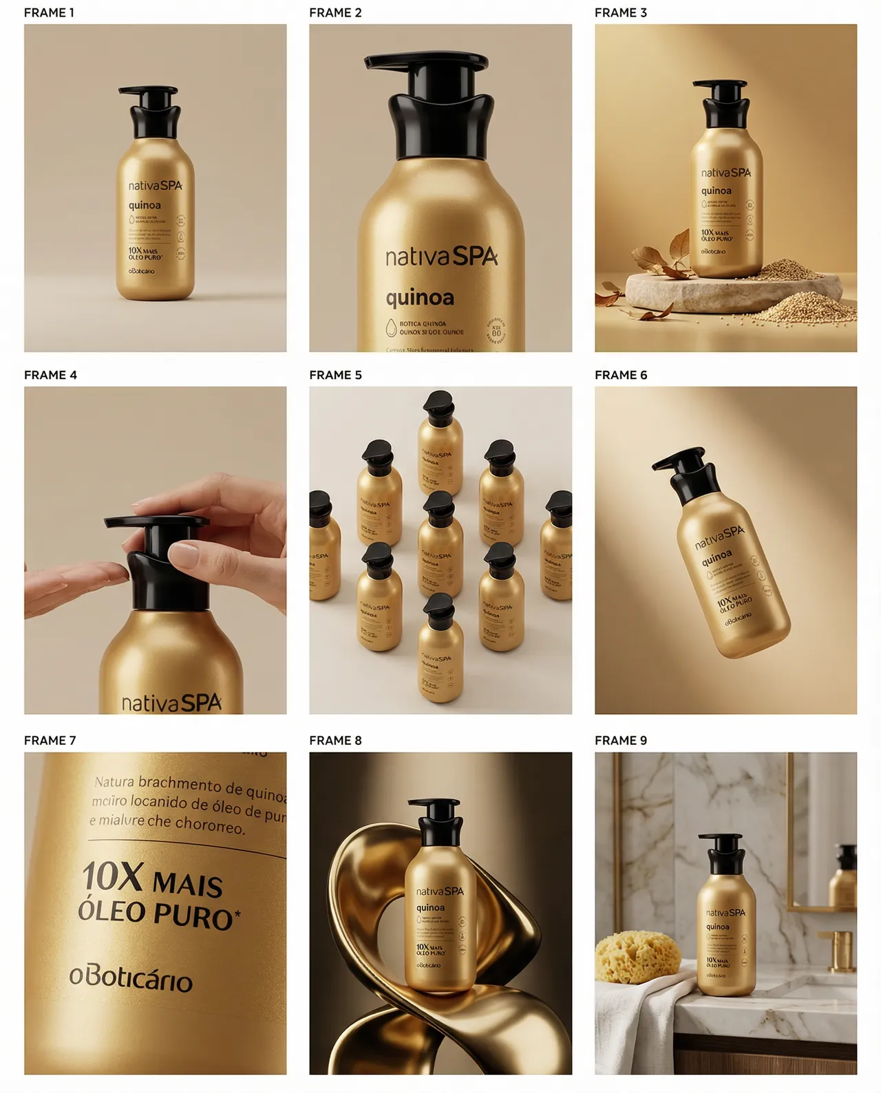 High-End 9-Frame Product Branding Storyboard Template