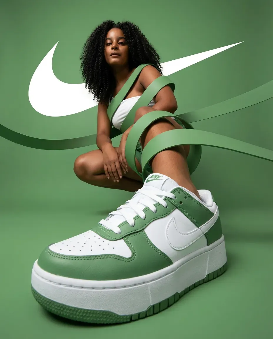 Ultra-wide Low-Angle Fashion Sneaker Studio Photography