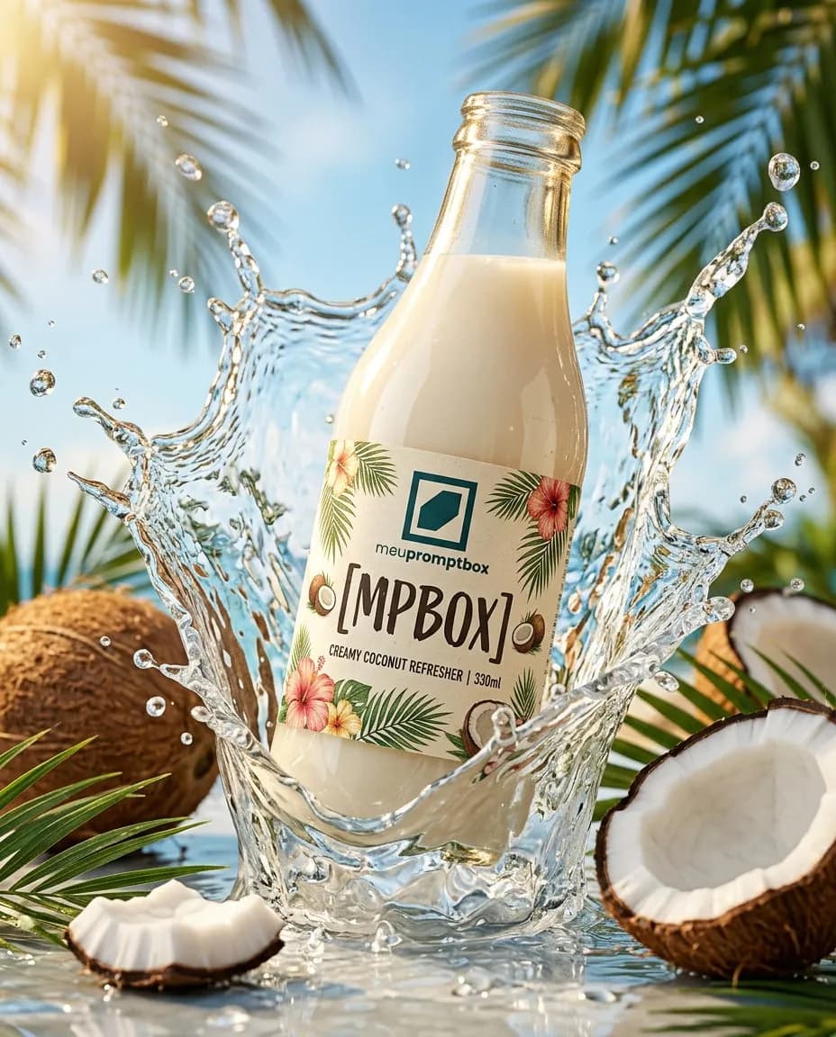 Cinematic Tropical Beverage Product Photography, Ultra-Realistic