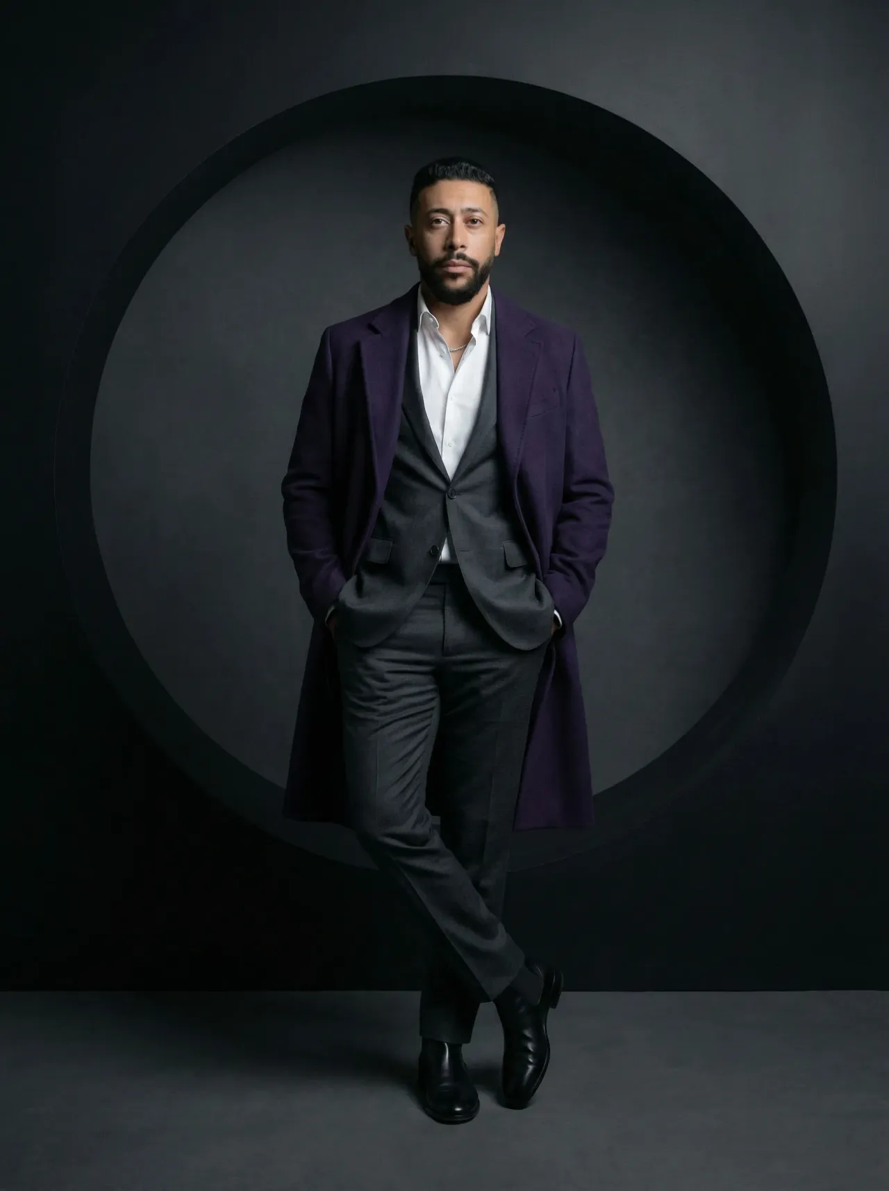 Avant-Garde Minimalist Frame Fashion Portrait