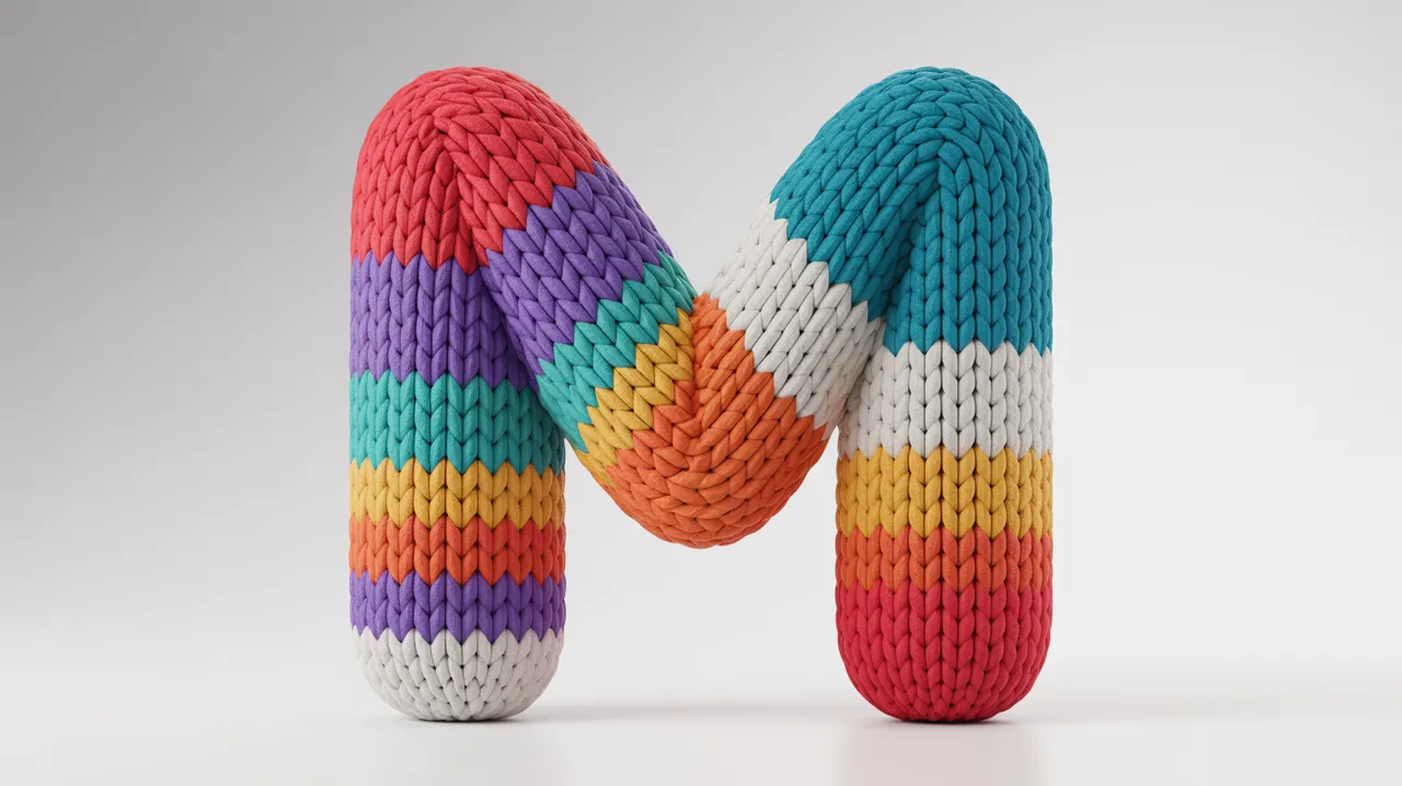 Text Style: Knitted Rainbow