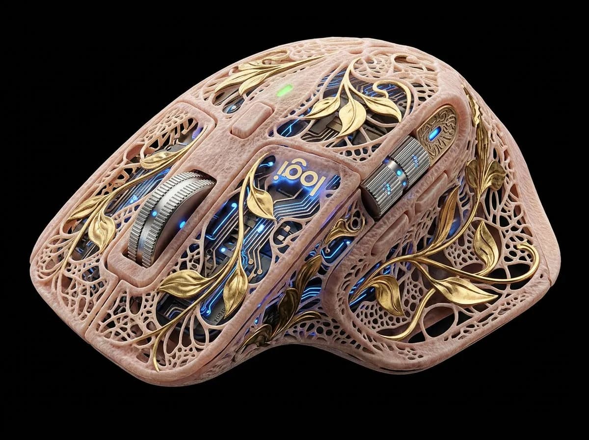 Ornate Cyberpunk Art Nouveau Product Photography