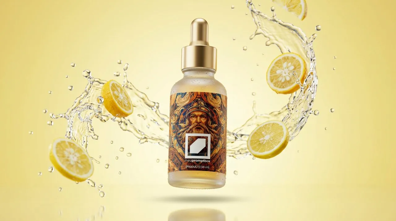 Cinematic Ultra-Realistic Skincare Product Photography with Citrus