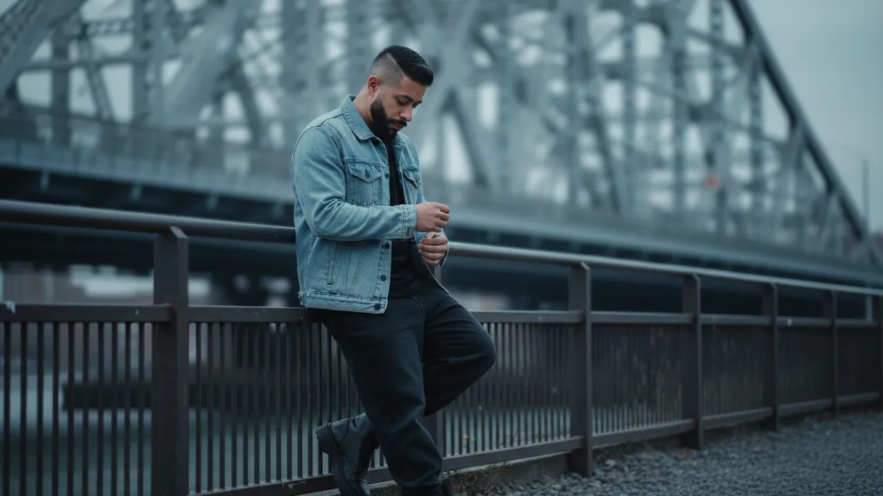 Vertical Urban Cinematic Bridge Portrait Template