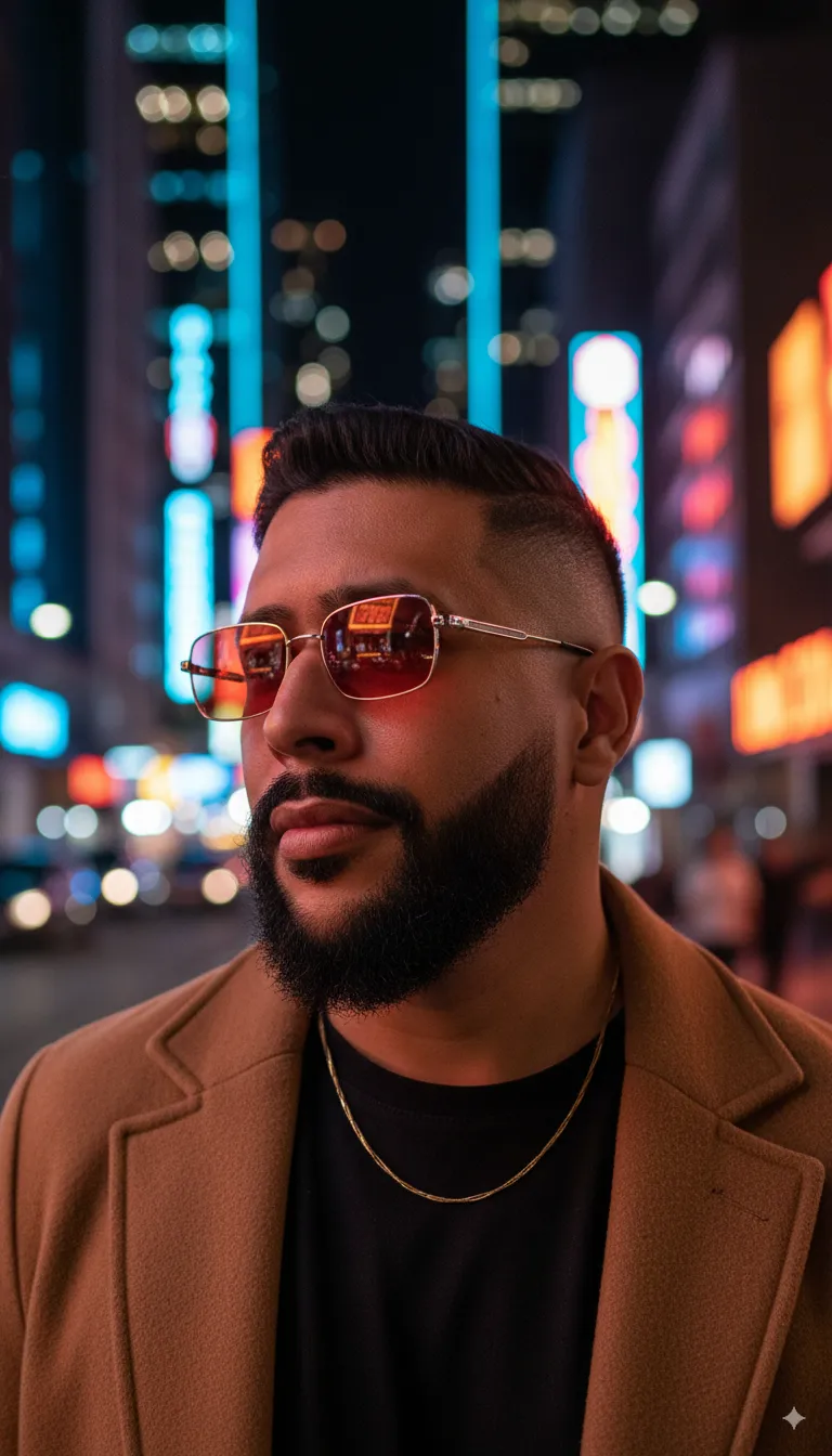 Neon City Close-Up Portrait