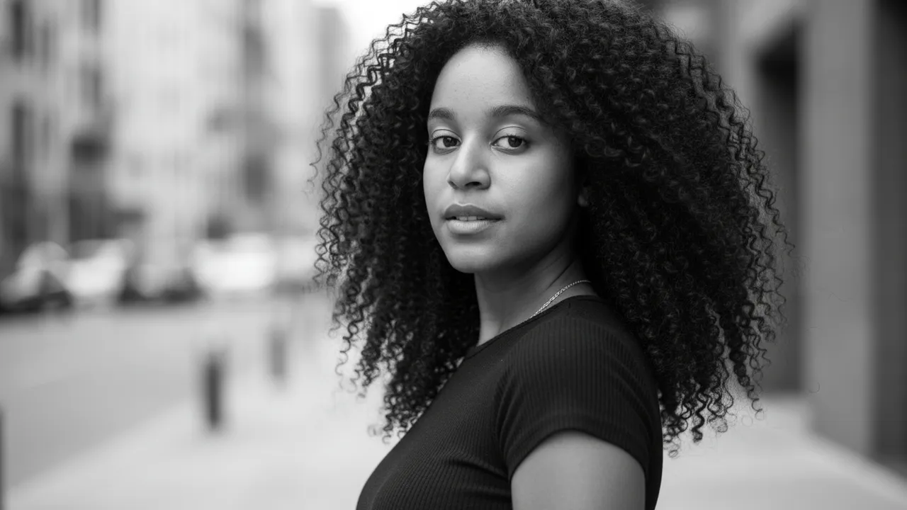 Timeless Black & White Fashion Editorial Portrait Template