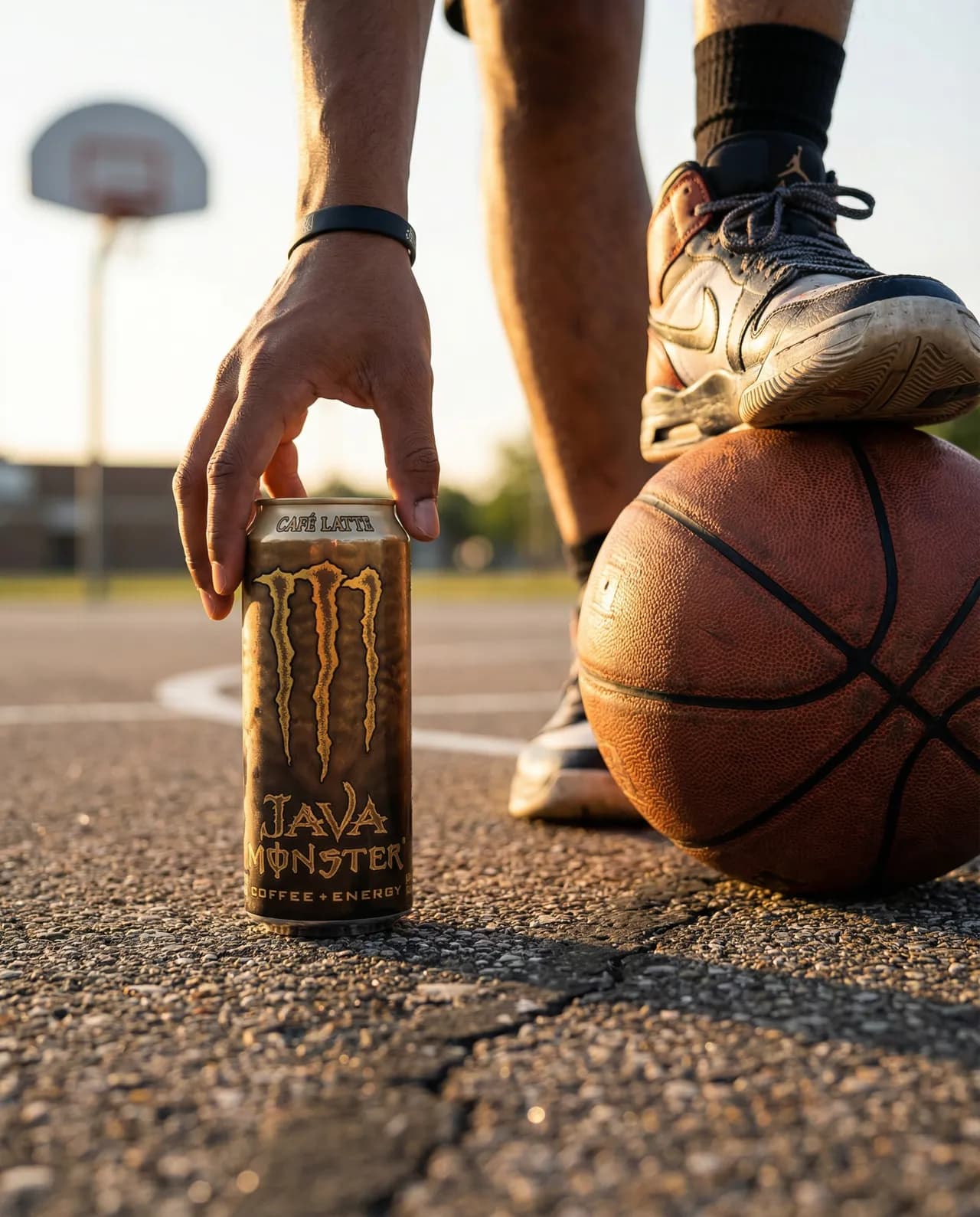Golden Hour Basketball Court Lifestyle Product Shot
